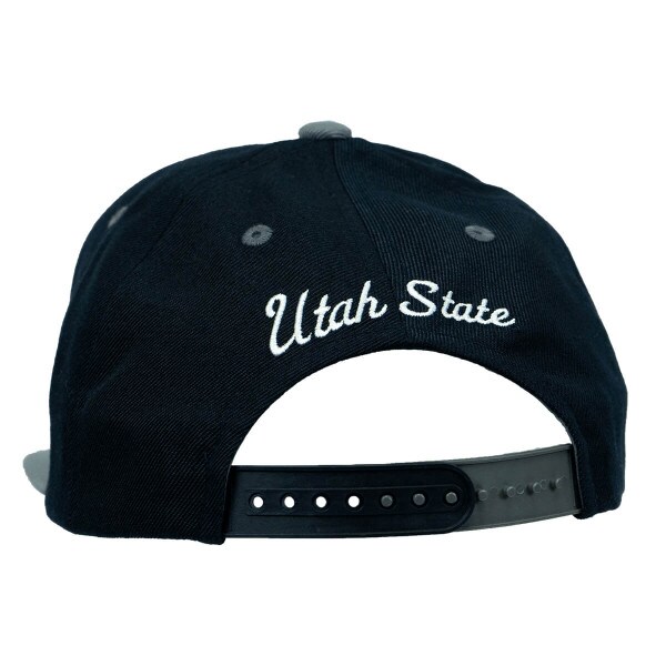 U-State Utah State Embroidered Gray Navy Snapback Hat